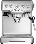 Breville – the Infuser Manual Espresso Machine with 15 bars of pressure, Milk Frother and Water filtration – Silver image 0