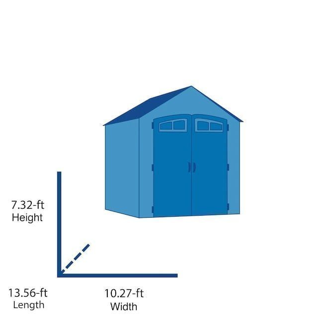 Arrow 10 ft x 14 ft Lexington Galvanized Steel Storage Shed image 1