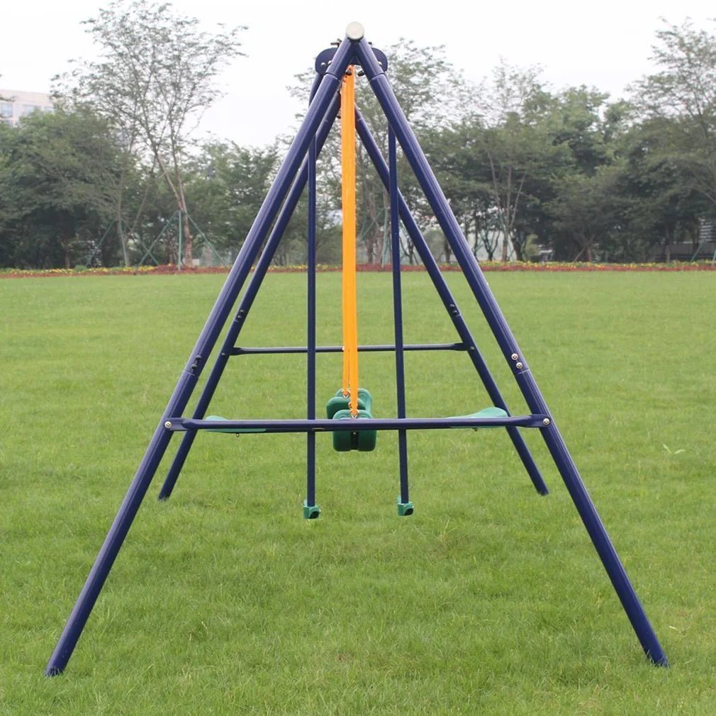 Durable Metal Swing Set with Glider – Perfect Outdoor Play for Kids image 1