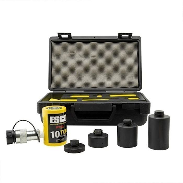 ESCO 10-Ton Hydraulic Stak-Able Ram Kit with 1 Quart Pump image 1