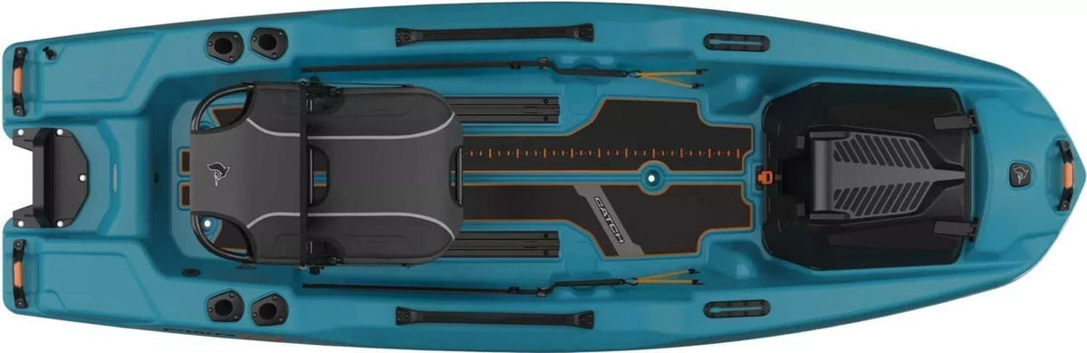 Pelican Catch Pwr 100 Single-Person Fishing Boat – Turquoise Blue image 2