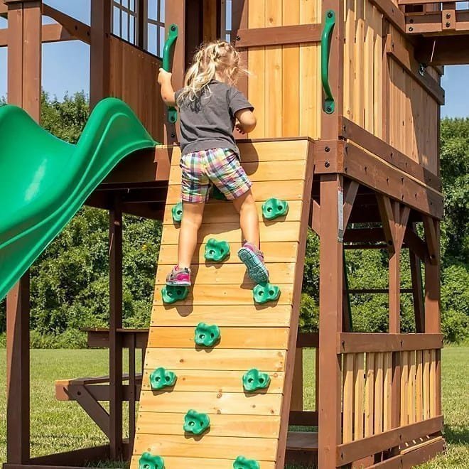 Backyard Discovery Skyfort II Cedar Swing Set/PlaySet image 3