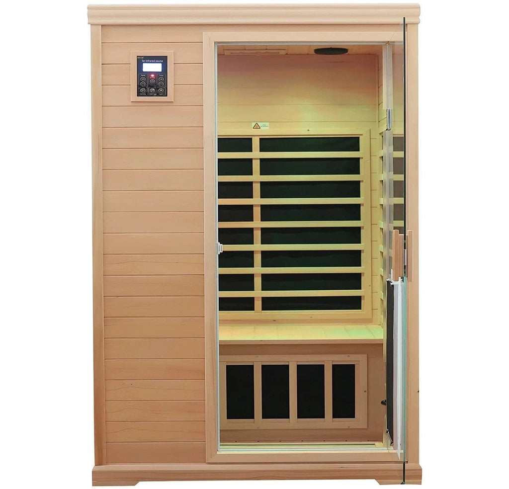 KUNSANA Far infrared sauna room,One person size, Hemlock Wooden Far Infrared Sauna for Home image 0