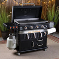 BLACKSTONE 36-Inch 4 Burner Gas Griddle with Dual Air Fryer Drawers – Model 1923 Black image 0