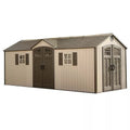 Lifetime 20′ x 8′ Outdoor Storage Shed Building Brown image 0