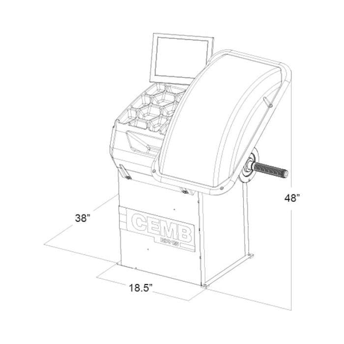 CEMB EZ15 3D Data Entry Wheel Balancer image 2