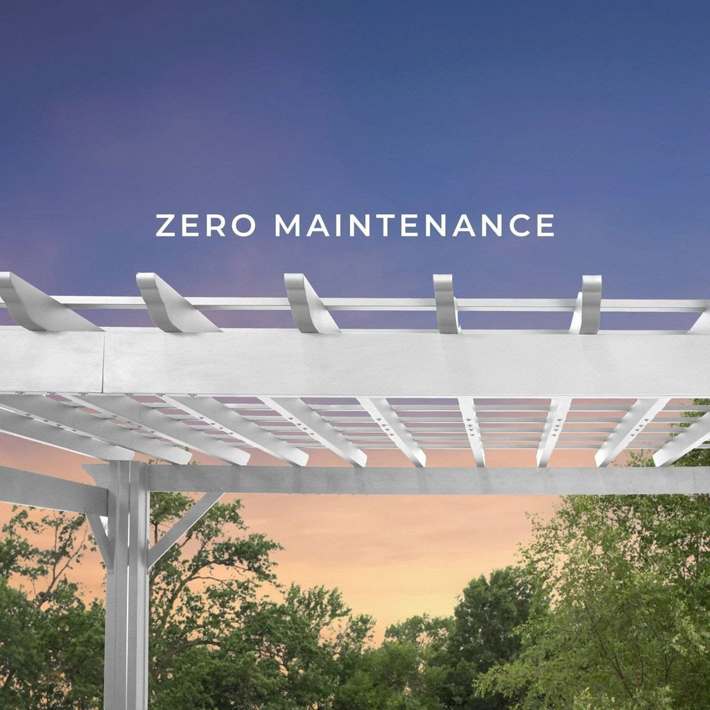 14×10 Hawthorne Traditional Steel Pergola With Sail Shade Soft Canopy image 2