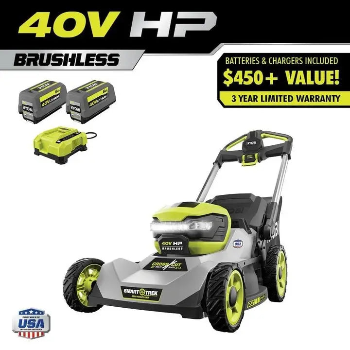 40V HP Brushless 21″ Self-Propelled Multi-Blade Mower Kits. image 4