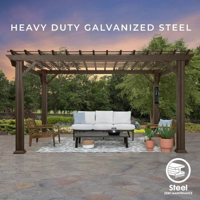 Backyard Discovery 12 ft. x 10 ft. Steel Traditional Pergola image 3