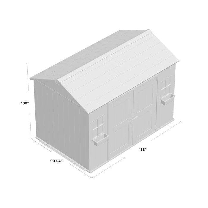Oakland 11 ft. W x 7.5 ft. D Plastic Storage Shed image 9