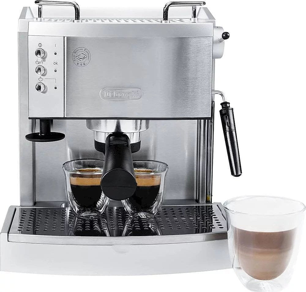 De’Longhi – Espresso Machine with 15 bars of pressure, Milk Frother and removable water tank – Stainless Steel image 3