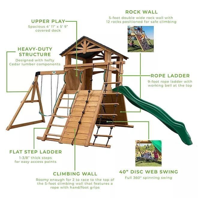 Backyard Discovery Endeavor Cedar Swing Set image 5