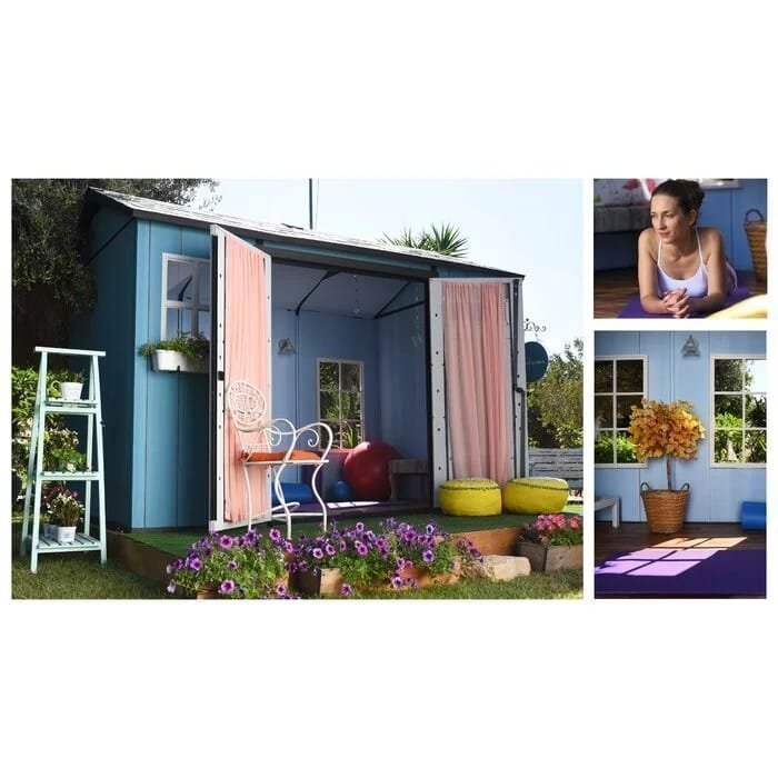 Oakland 11 ft. W x 7.5 ft. D Plastic Storage Shed image 13