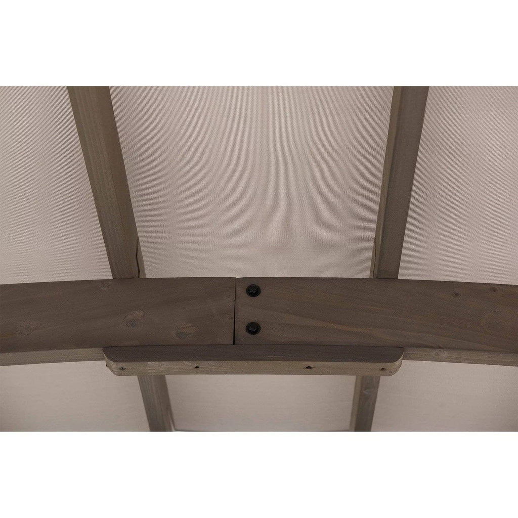 SummerCove 10 ft. x 14 ft. Light Gray Cedar Frame Arched Pergola with Shelves image 11