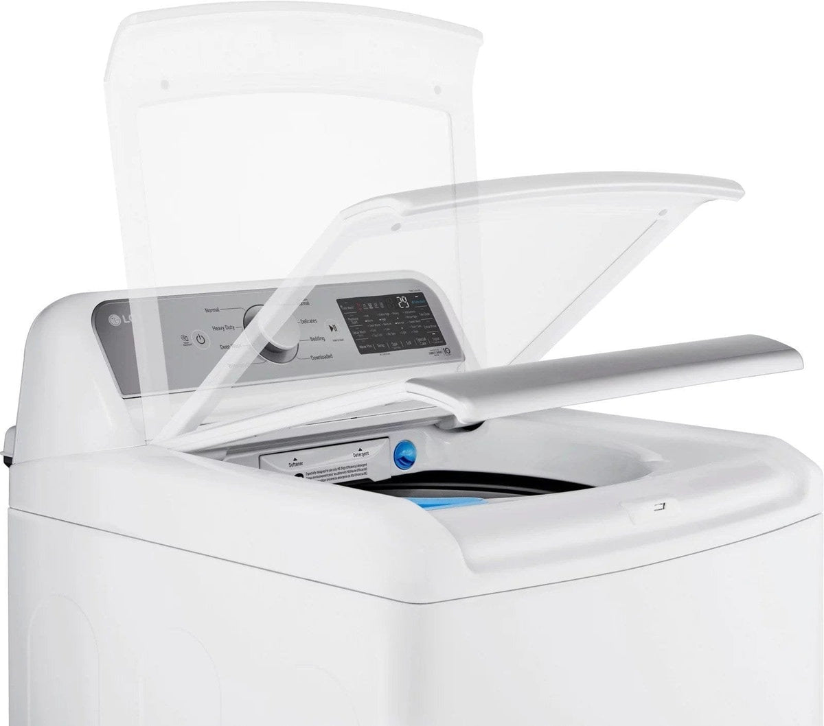 LG – 5.5 Cu. Ft. Smart Top Load Washer with TurboWash3D – White image 14