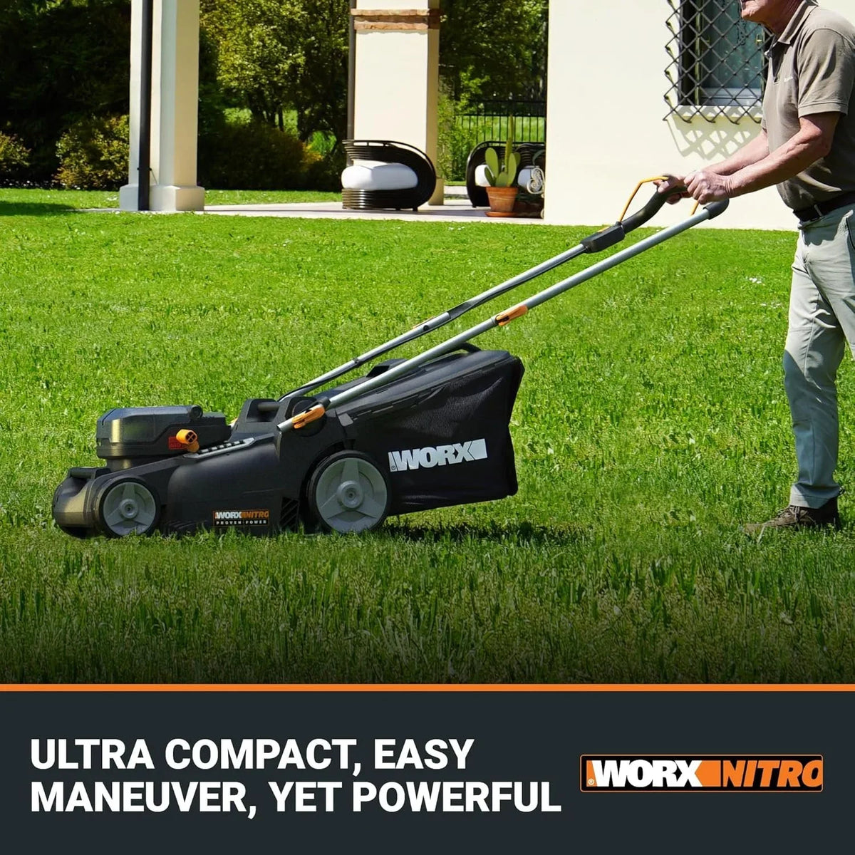 WORX Nitro 40V 16″ Cordless Lawn Mowers w/Brushless Motor 2.0 & Intellicut. image 2