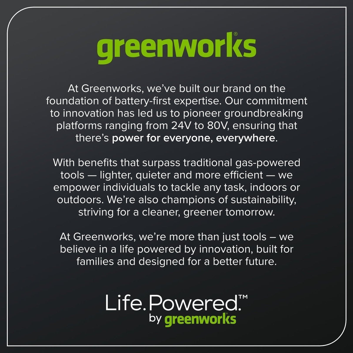 Greenworks 60V 21″ Self Propelled Lawn Mower with (1) 8.0 Ah Battery & Rapid Charger 2546402 image 9