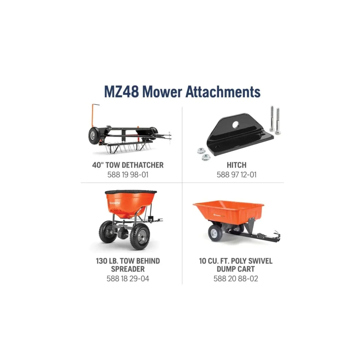 Husqvarna MZ48 Zero-Turn Mowers 23 HP Kawasaki 48” Clears Cut ZT3100 (M-ZT Seat) image 4