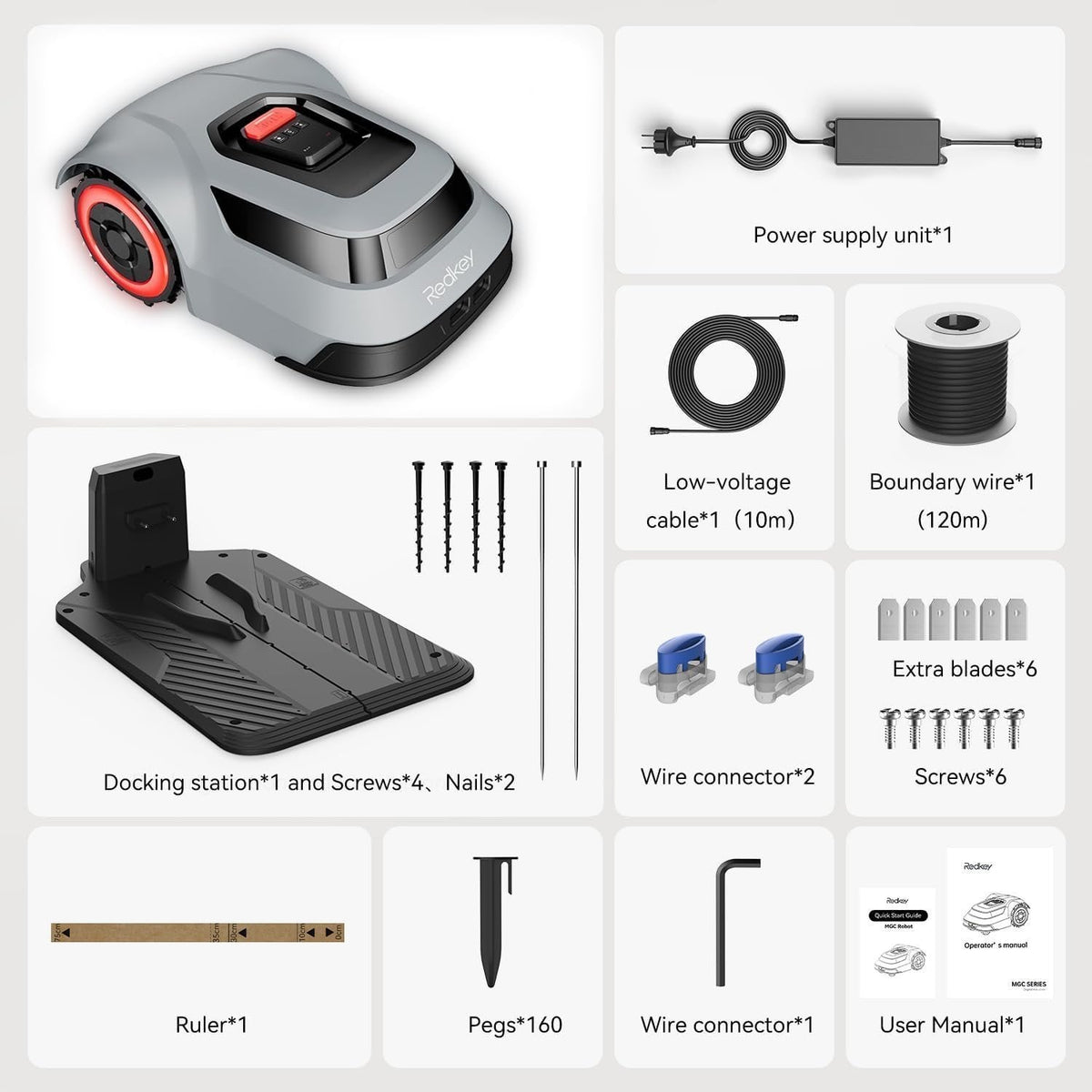 Redkey MGC1000 Robot Lawn Mower for 0.25 Acre with Auto Recharge image 8