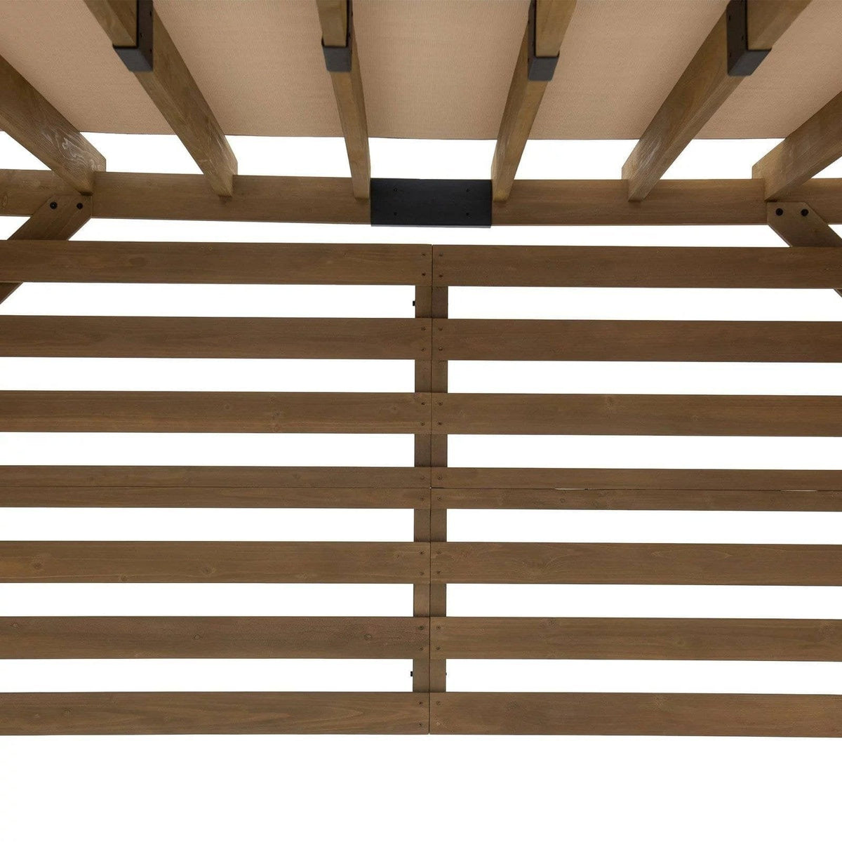 SummerCove 11 ft. x 10 ft. Tan Cedar Frame Wood Pergola with Adjustable Canopy image 8