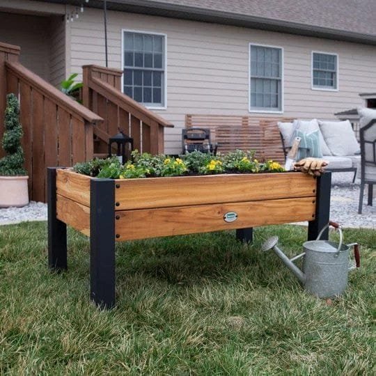 Raised planter 100% authentic teak wood image 0
