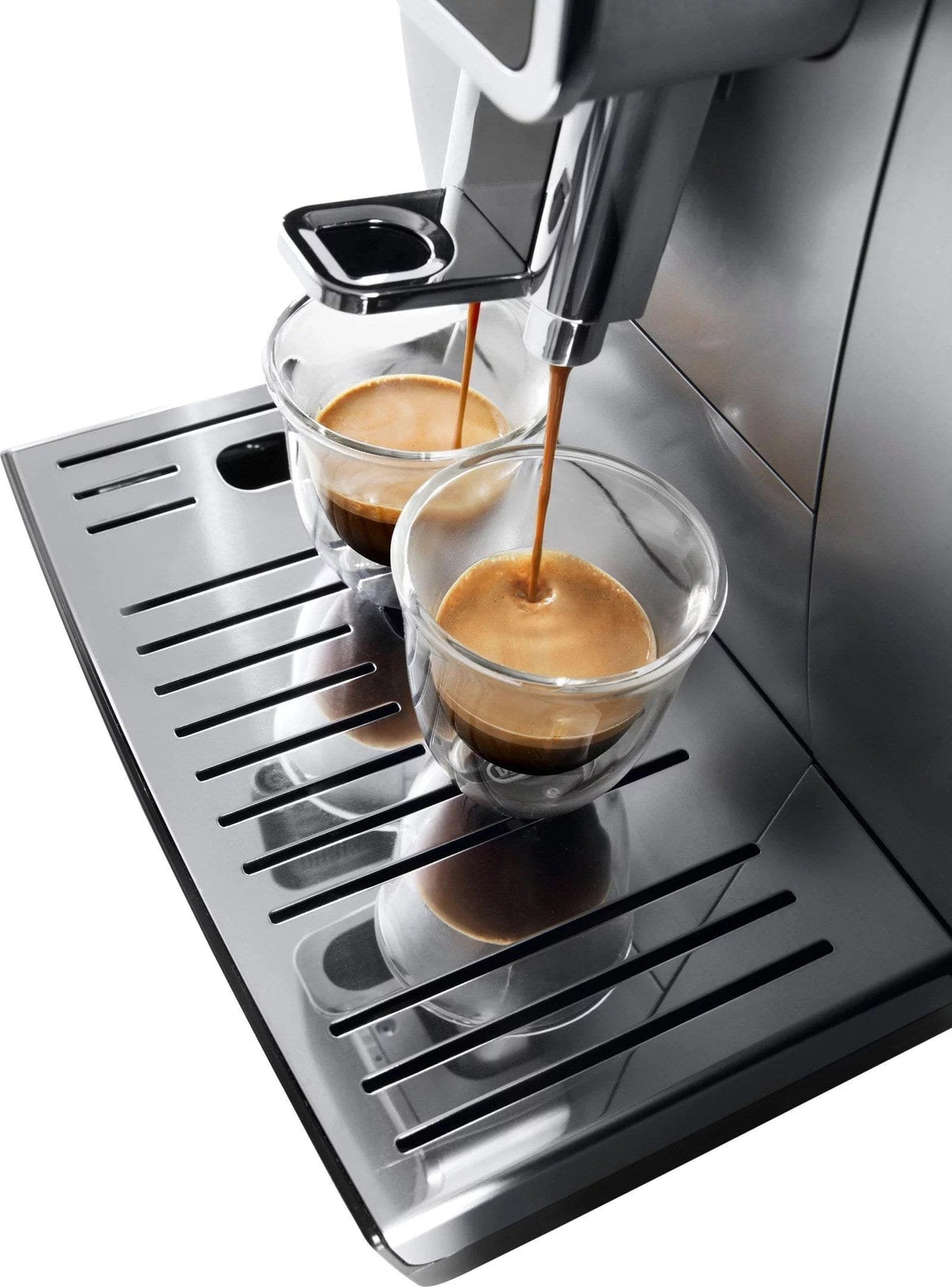 De’Longhi – Dinamica TrueBrew Over Ice Fully Automatic Coffee and Espresso Machine- Chrome and Black image 4