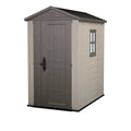 Factor 4x 6 FT Durable Resin Outdoor Storage Shed with Reinforced Steel For Lawn Patio Garden image 0