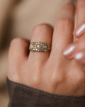 Temperance 1890 Antique 18ct Gold Pearl & Diamond Cluster Ring