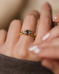 Alma Antique Victorian 18ct Gold Sapphire & Diamond Ring