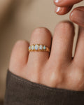 Clarice 1902 Antique 18ct Gold Opal Five Stone Ring