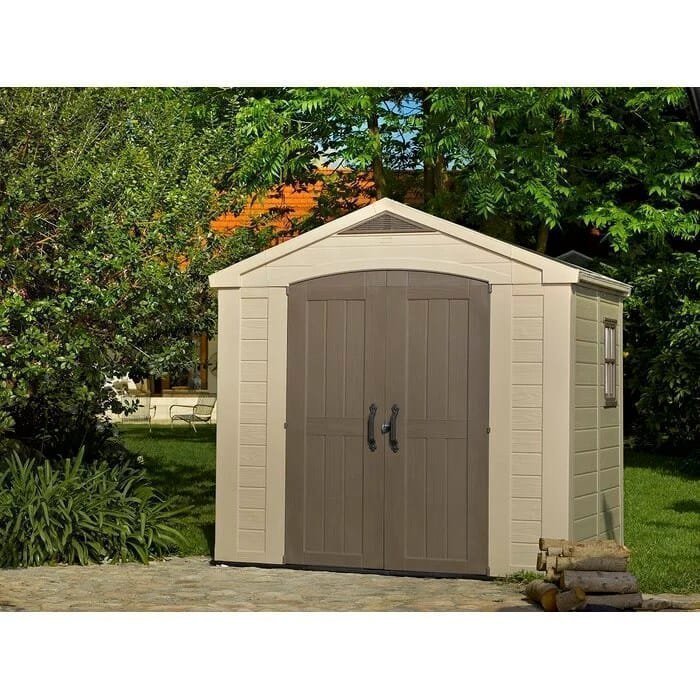 Factor 8 ft. W x 6 ft. D Plastic Storage Shed image 2