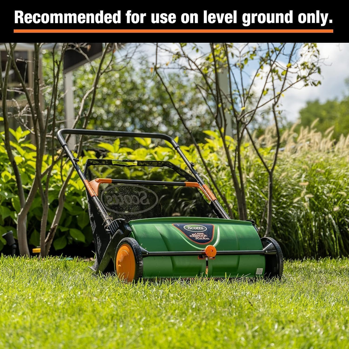 Scotts 26 in. Push Lawn Sweeper LSW70026S, Black/Green image 7