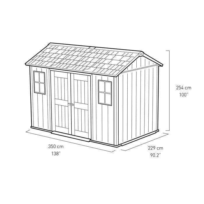 Oakland 11 ft. W x 7.5 ft. D Plastic Storage Shed image 10