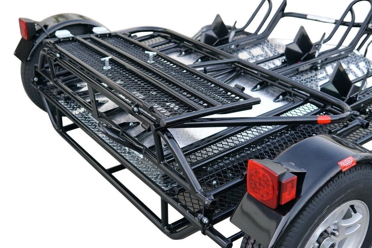 Stand, Store or Roll Ride-Up 3-Rail Motorcycle Trailer image 17