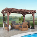 14×10 Somerville Pergola – Walnut Stain image 0
