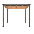 Stylish 10′ x 13′ Aluminum Patio Pergola with Retractable Canopy – Perfect Backyard Shade Shelter for Outdoor Parties image 0