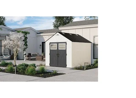 Suncast Tremont 8 ft. x 10 ft. Storage Shed with Floors – Ice Cube|BMS8125 image 1