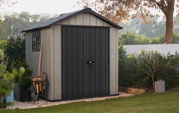 Keter Oakland 7.5×7 Storage Shed Grey image 1