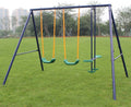 Durable Metal Swing Set with Glider – Perfect Outdoor Play for Kids image 0