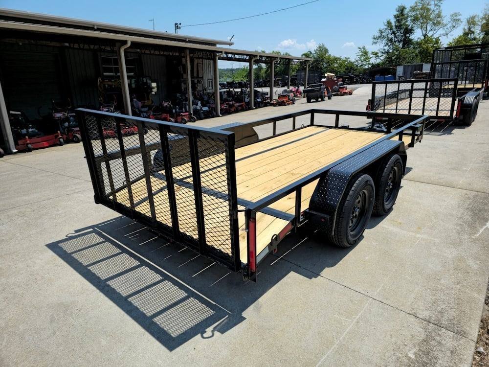 6’4″ x 14 Utility Trailer Powder Coated Dovetail (2) 3500 Axles 7k GVWR image 11