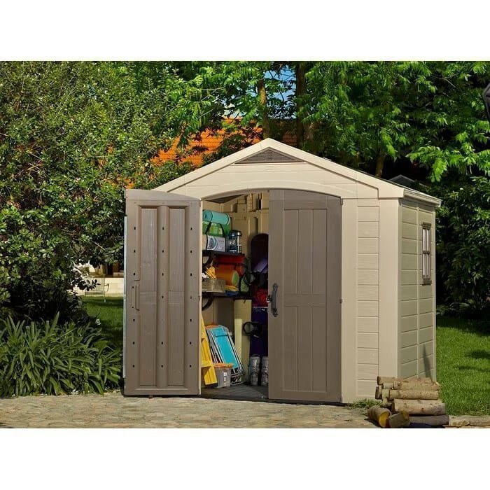 Factor 8 ft. W x 6 ft. D Plastic Storage Shed image 9