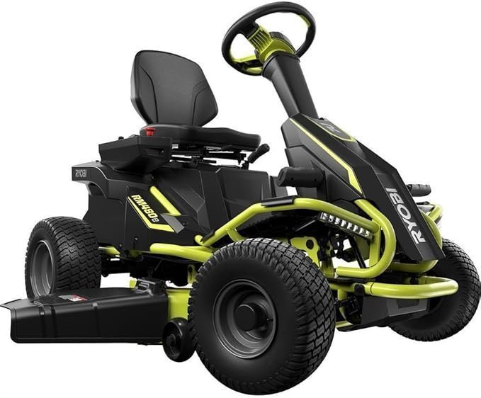 Ryobi 38 inches 100 Ah Battery Electric Rear Engine Riding Lawn Mower Model#: RY48111 image 0