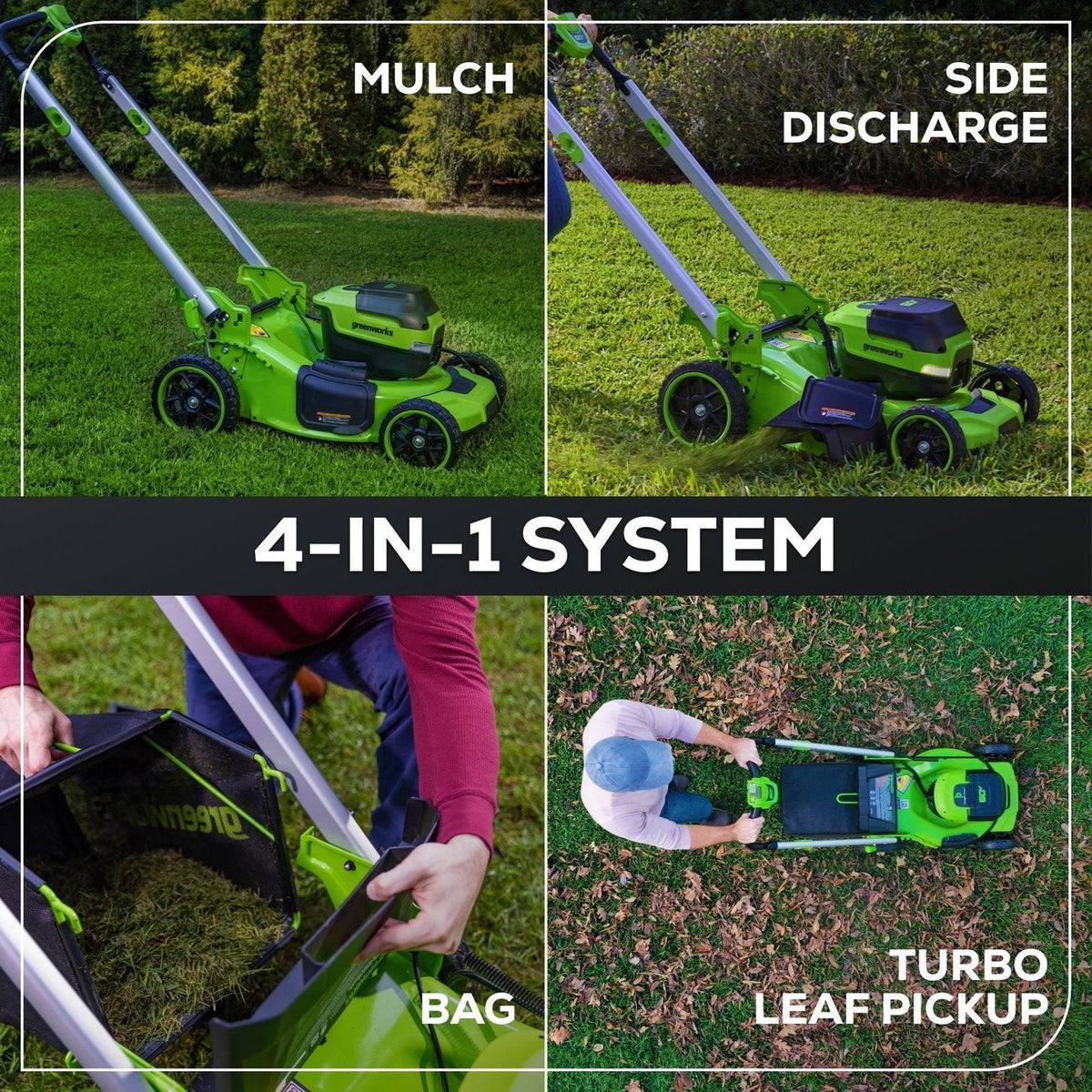 Greenworks 60V 21″ Self Propelled Lawn Mower with (1) 8.0 Ah Battery & Rapid Charger 2546402 image 3
