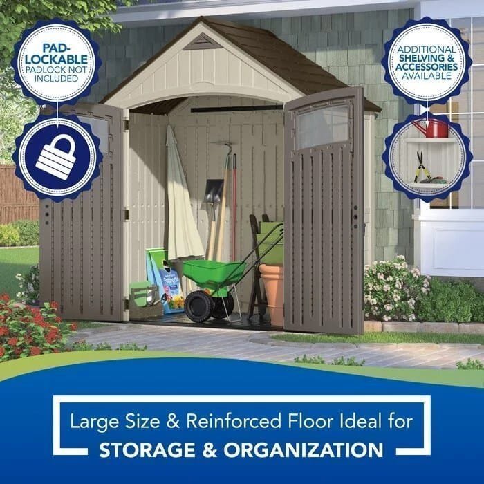 Cascade 7 ft. W x 4 ft. D Plastic Storage Shed image 5
