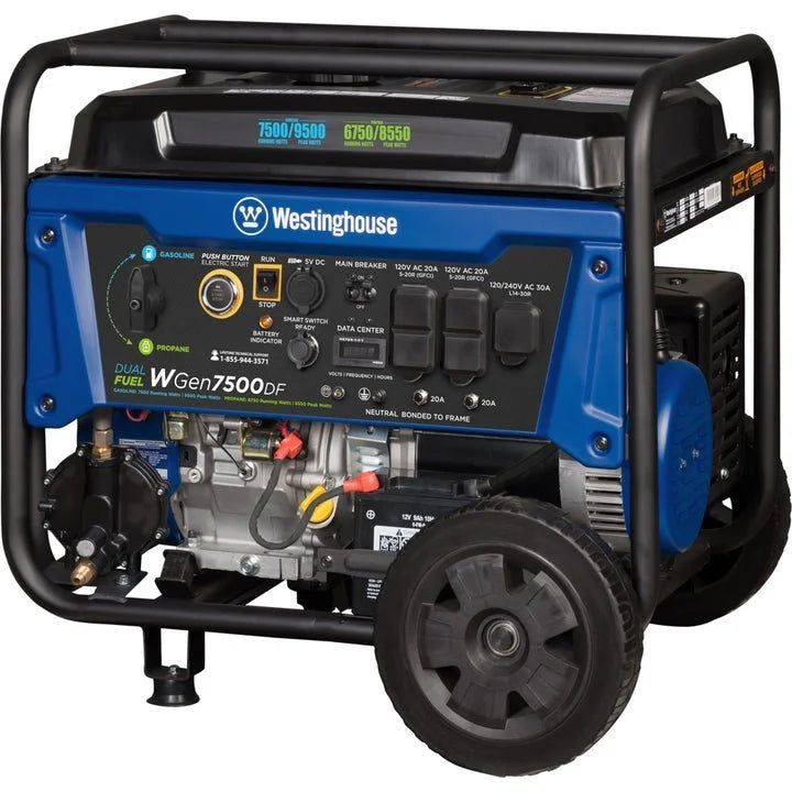Westinghouse WGen7500DF Dual Fuel Portable Generators. image 2