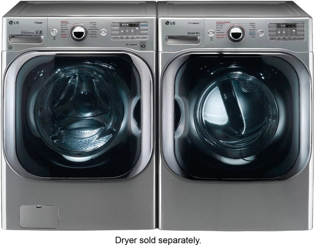 LG – 5.2 Cu. Ft. High Efficiency Front-Load Washer with Steam and TurboWash Technology – Graphite steel image 5