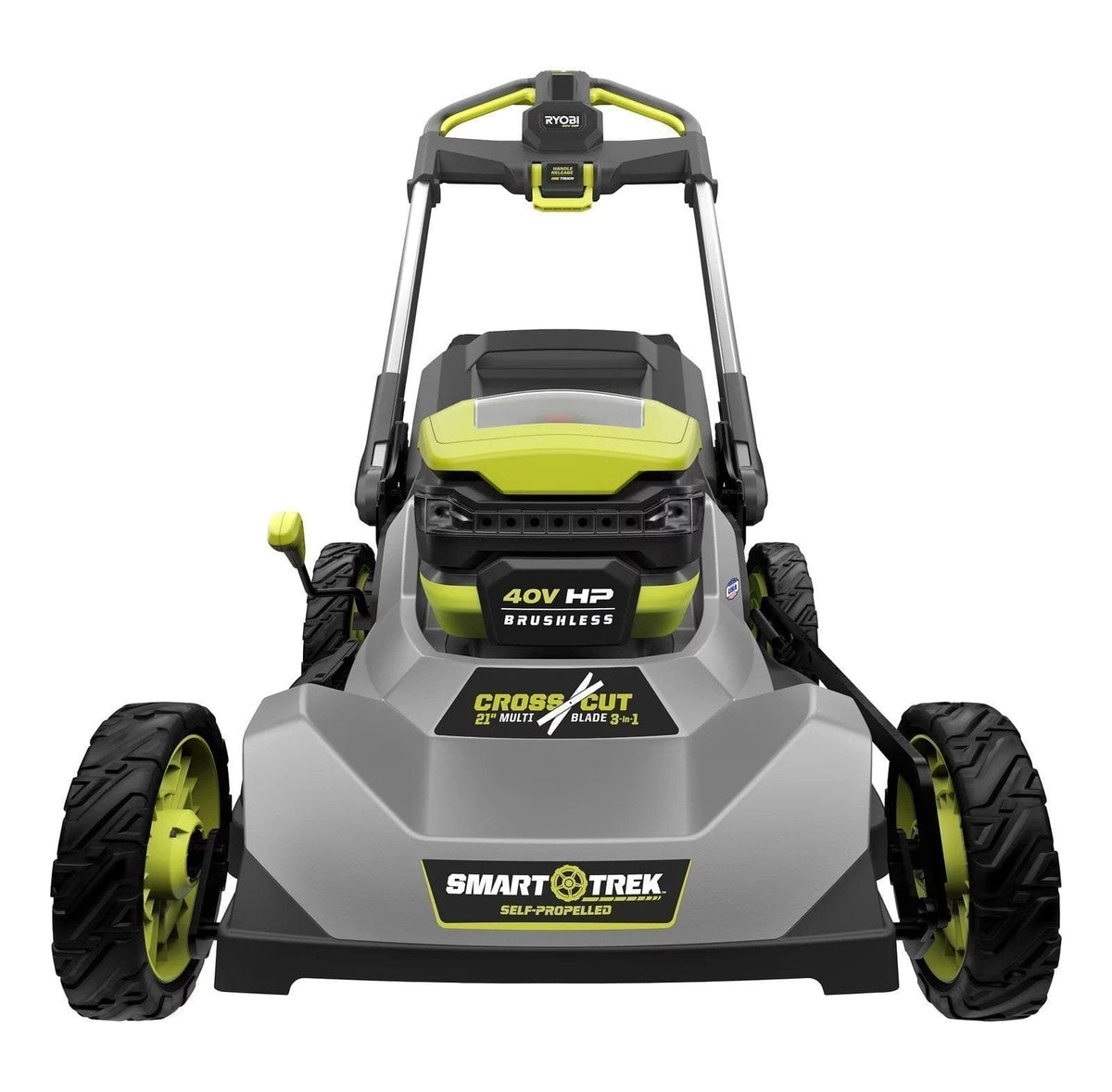 40V HP Brushless 21″ Cordless Battery Self-Propelled Lawn Mower with Dual Blades image 0