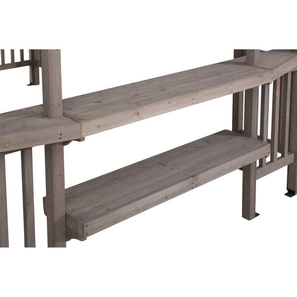 SummerCove 10 ft. x 14 ft. Light Gray Cedar Frame Arched Pergola with Shelves image 9