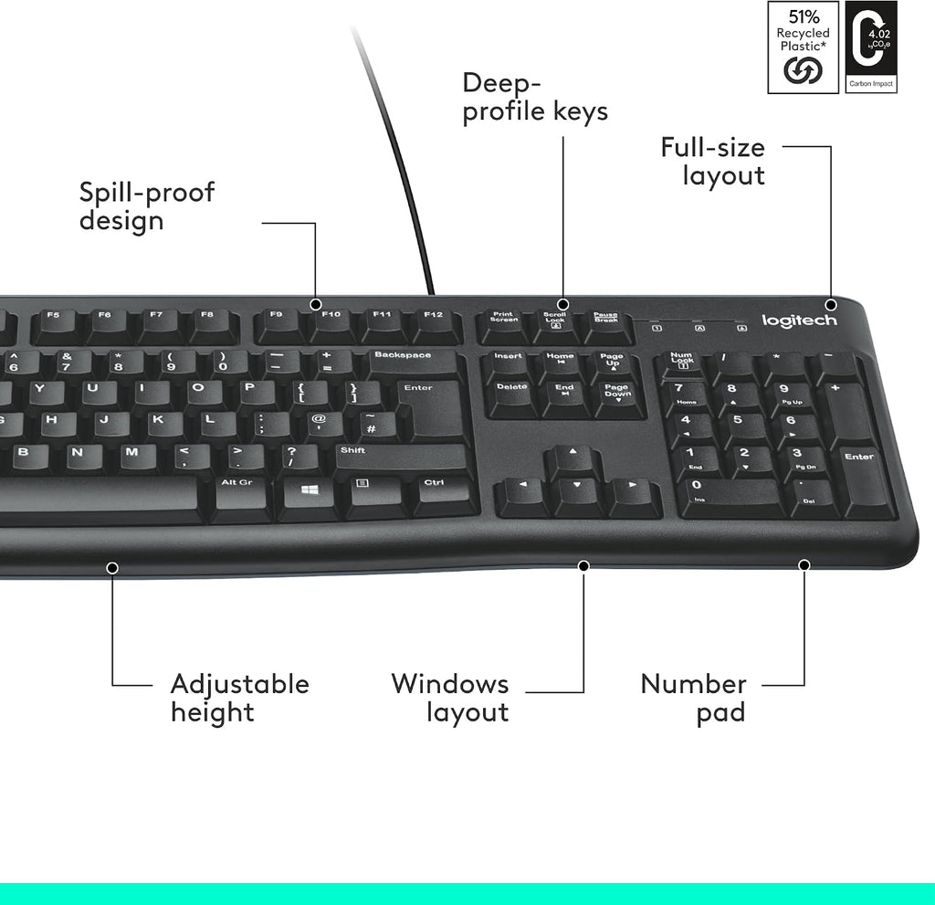 K120 Wired Keyboard for Windows