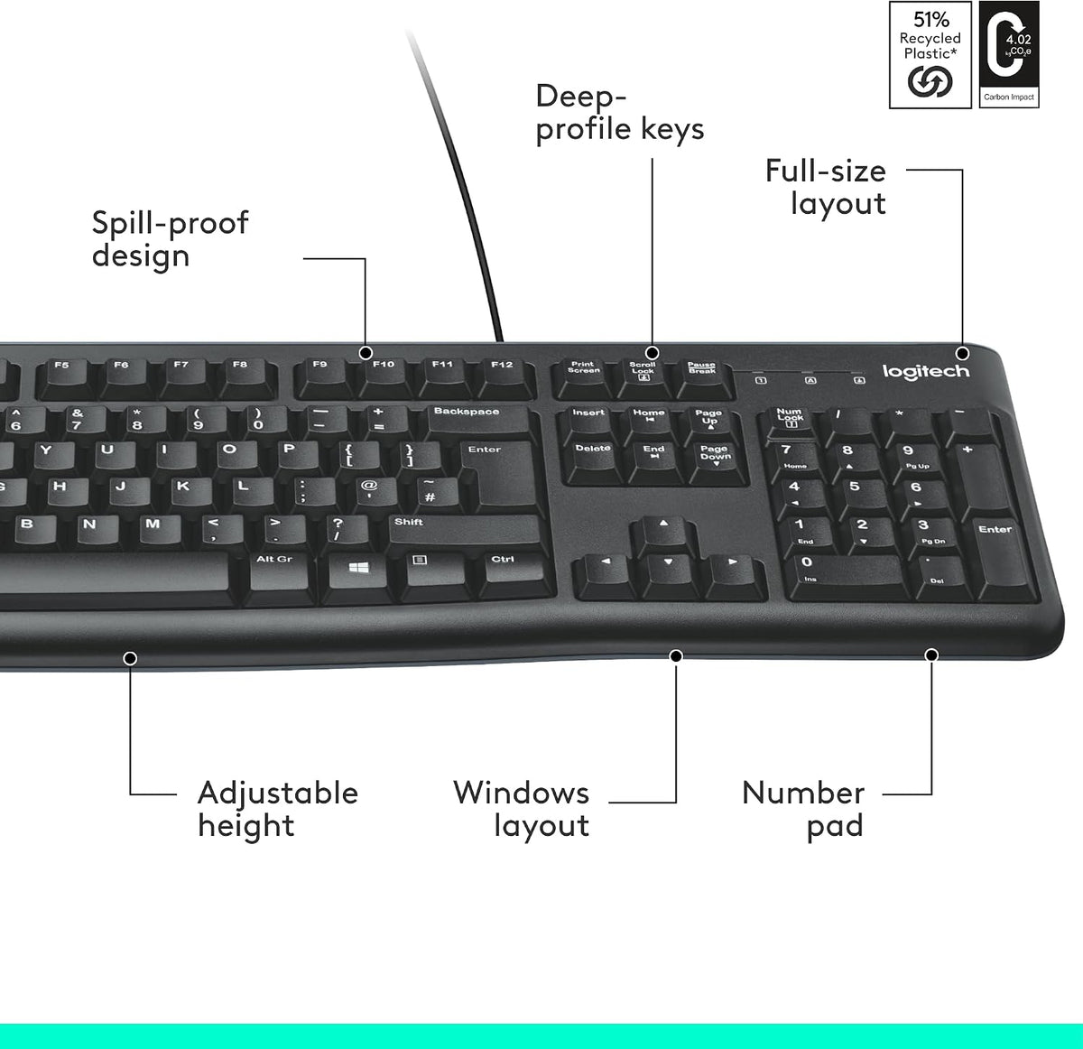 K120 Wired Keyboard for Windows